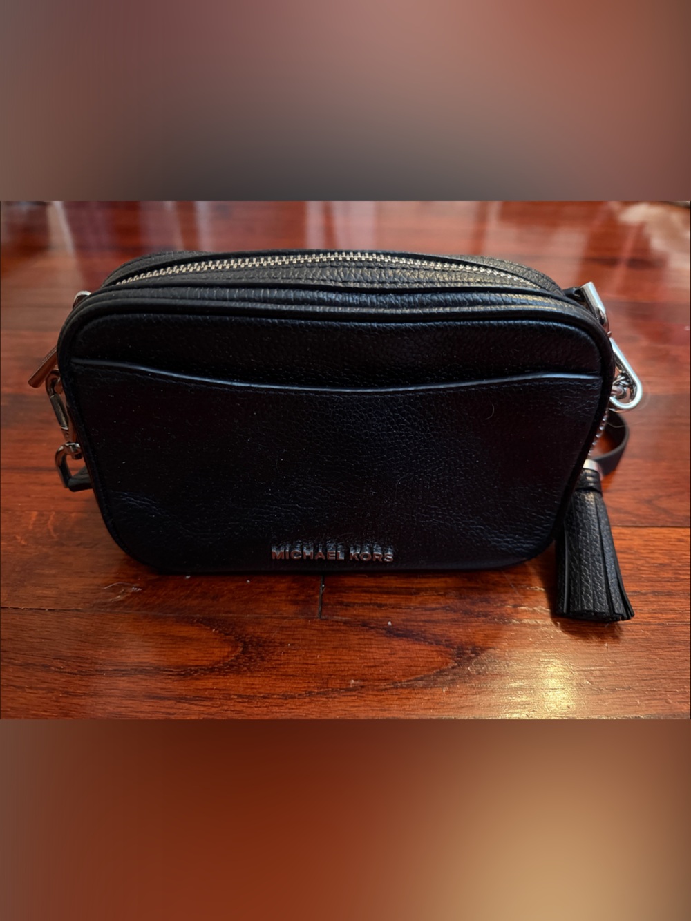Michael Kors Black Convertible Belt/Crossbody Bag with Tassel